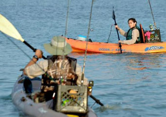 fishing on kayaks in south padre